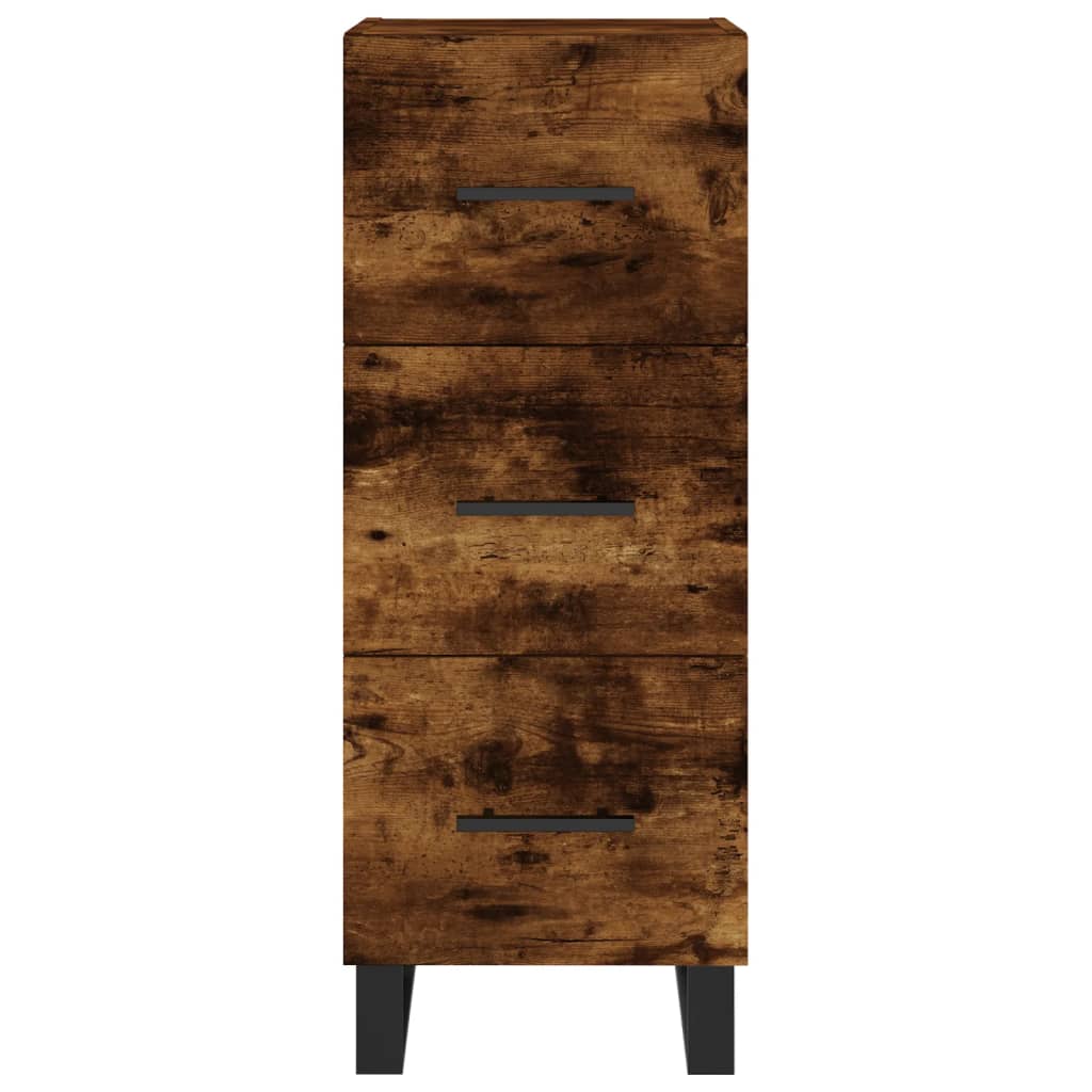 Komoda boja dimljenog hrasta 34,5x34x90 cm konstruirano drvo