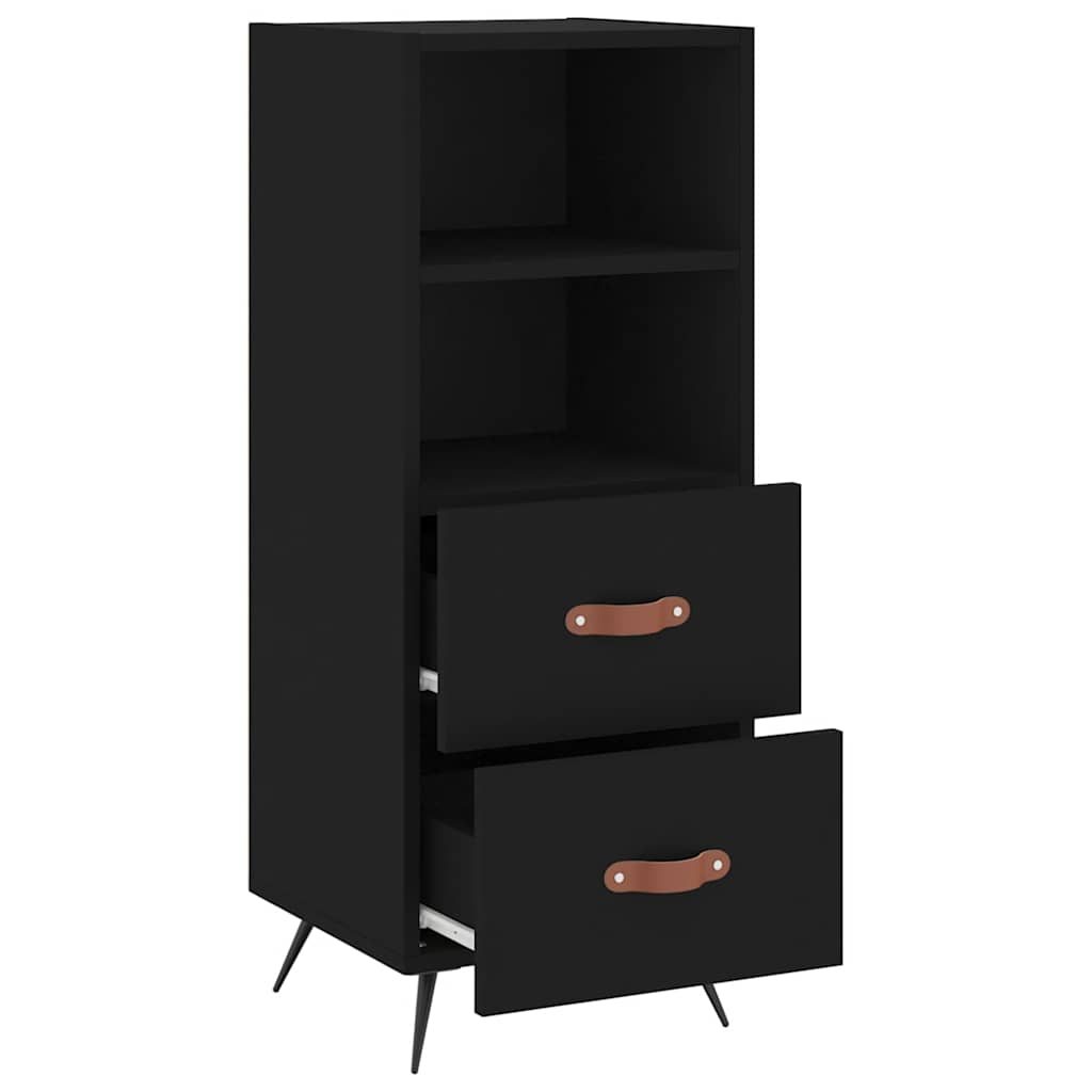 Komoda crna 34,5 x 34 x 90 cm od konstruiranog drva