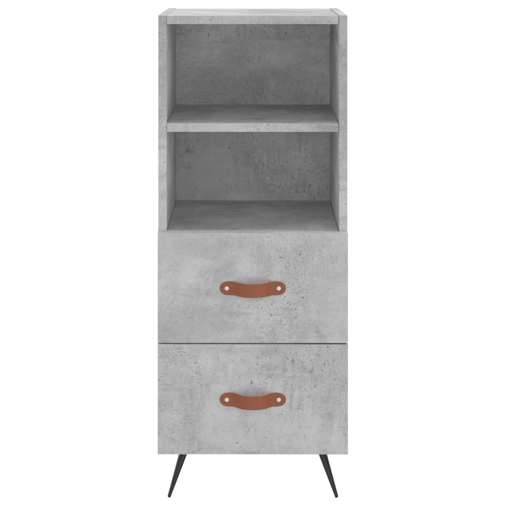Komoda siva boja betona 34,5x34x90 cm od konstruiranog drva