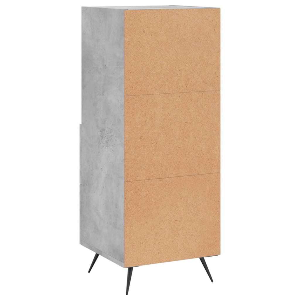 Komoda siva boja betona 34,5x34x90 cm od konstruiranog drva
