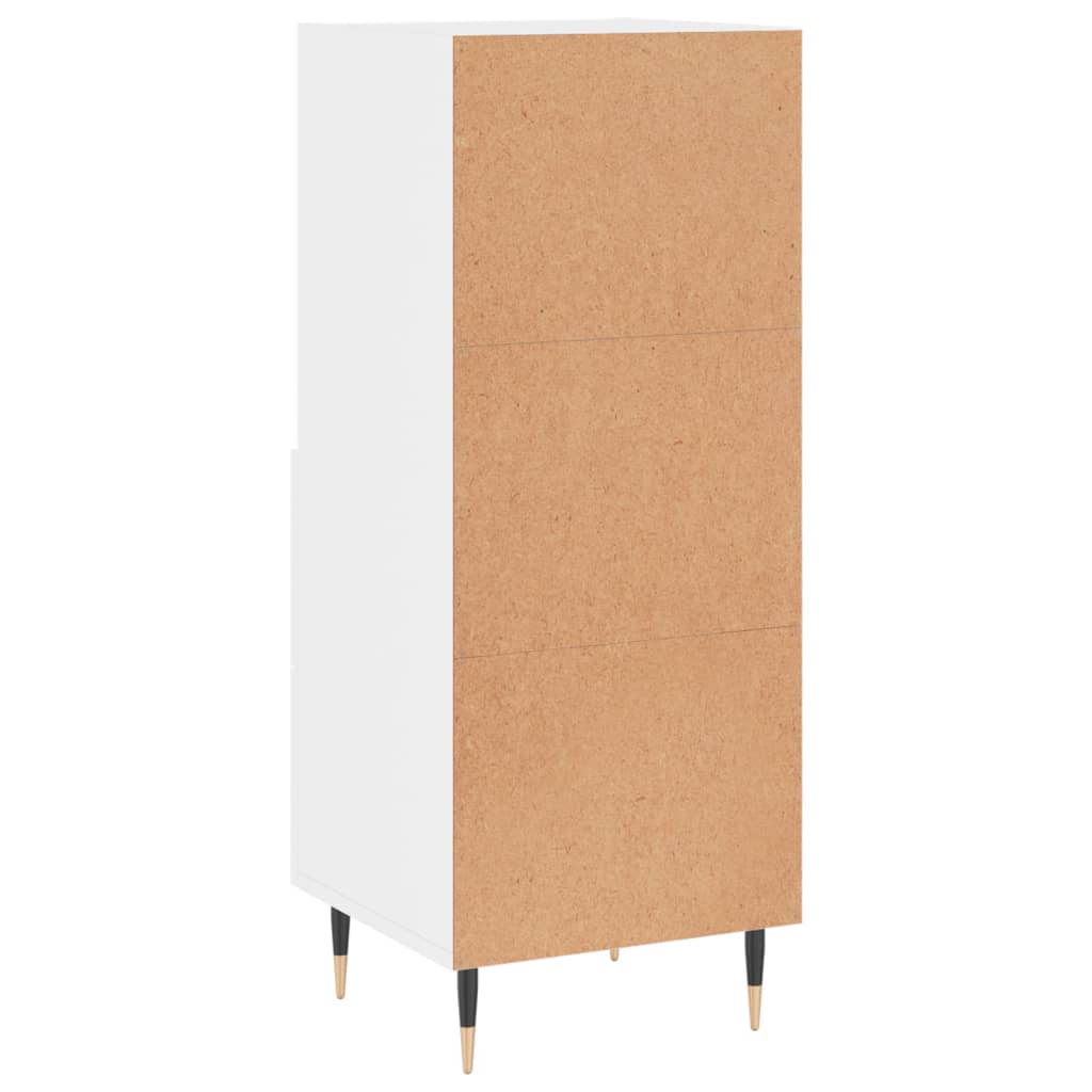 Komoda sjajna bijela 34,5 x 34 x 90 cm od konstruiranog drva