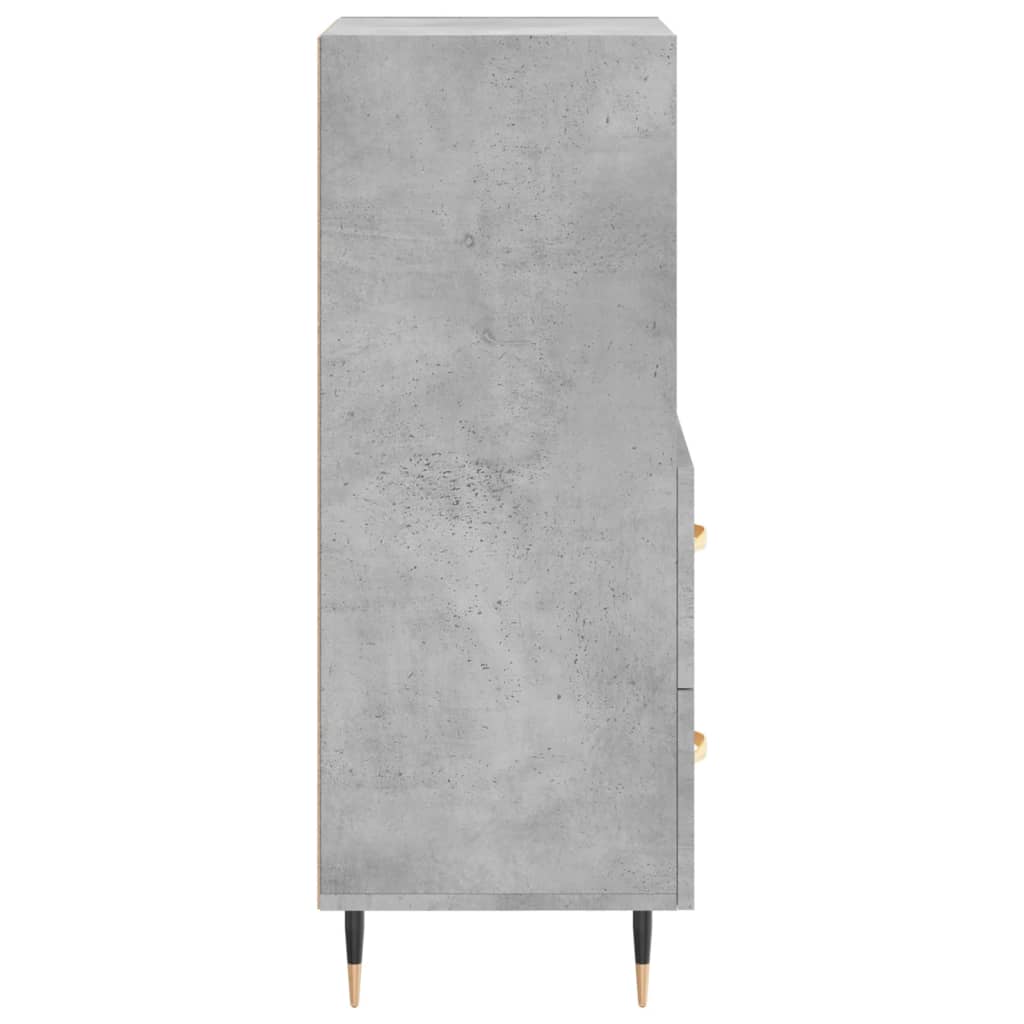 Komoda siva boja betona 34,5x34x90 cm od konstruiranog drva