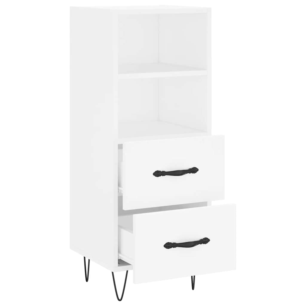 Komoda bijela 34,5 x 34 x 90 cm od konstruiranog drva