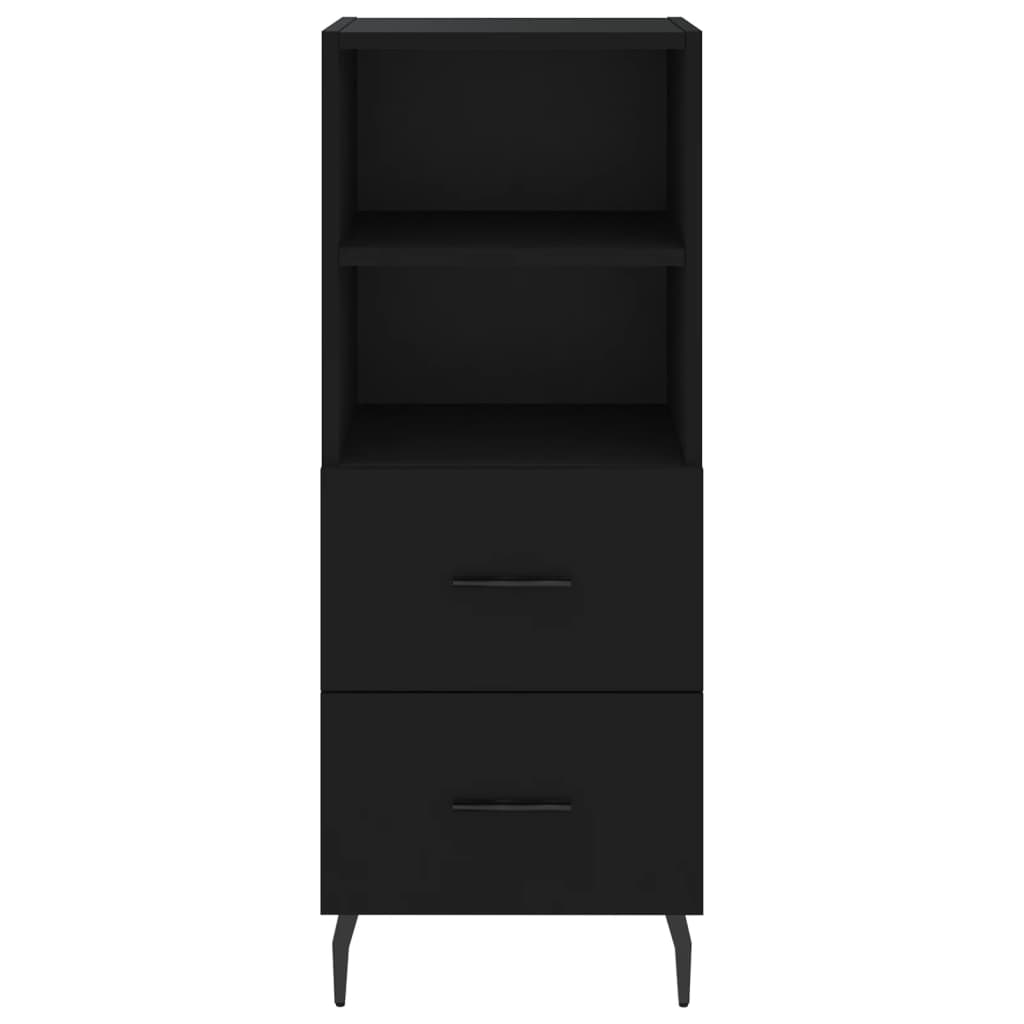 Komoda crna 34,5 x 34 x 90 cm od konstruiranog drva