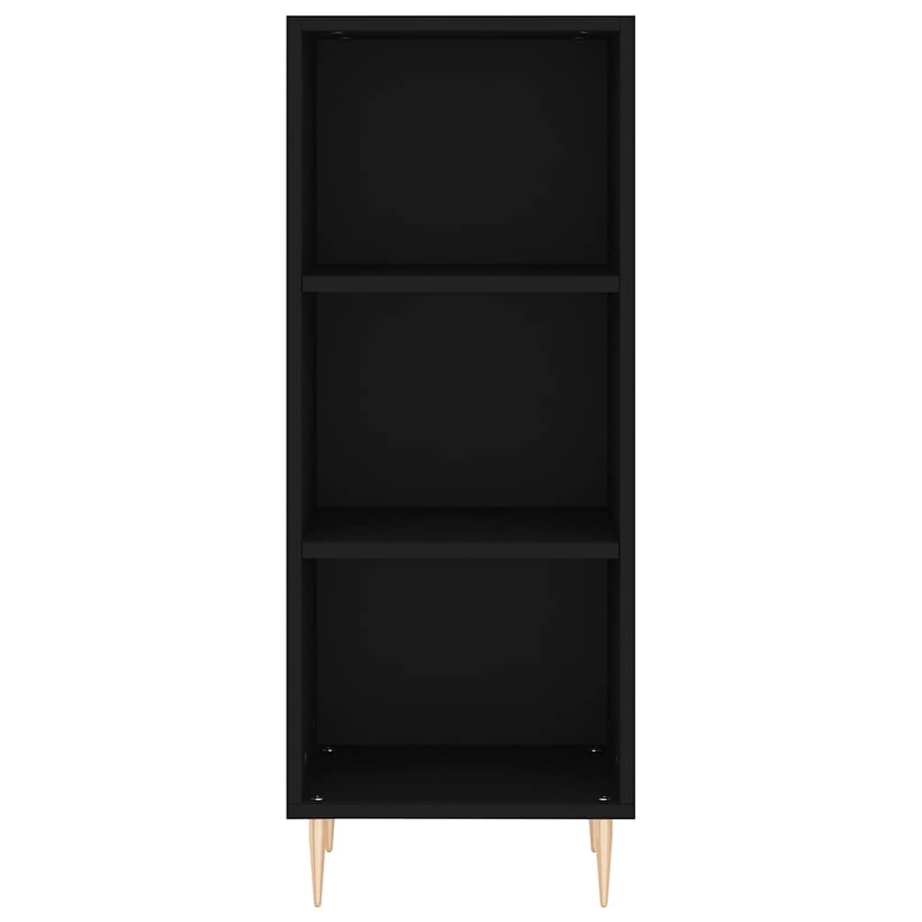 Komoda crna 34,5 x 32,5 x 90 cm od konstruiranog drva