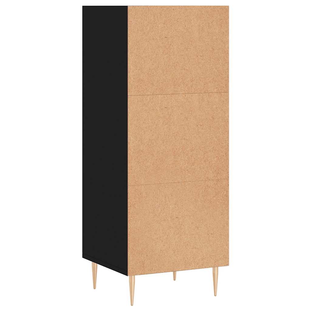 Komoda crna 34,5 x 32,5 x 90 cm od konstruiranog drva