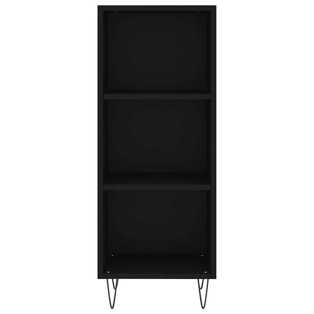 Komoda crna 34,5 x 32,5 x 90 cm od konstruiranog drva