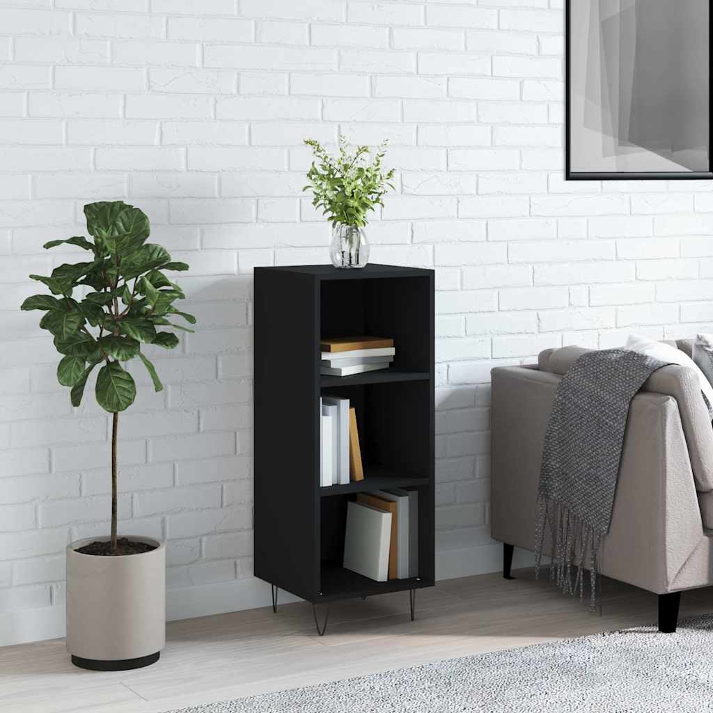 Komoda crna 34,5 x 32,5 x 90 cm od konstruiranog drva