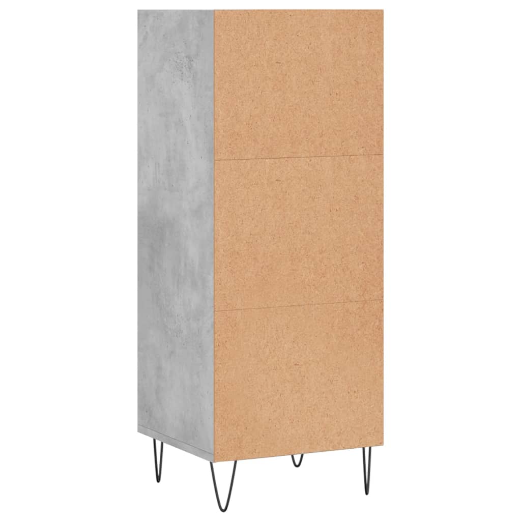Komoda siva boja betona 34,5x32,5x90 cm od konstruiranog drva
