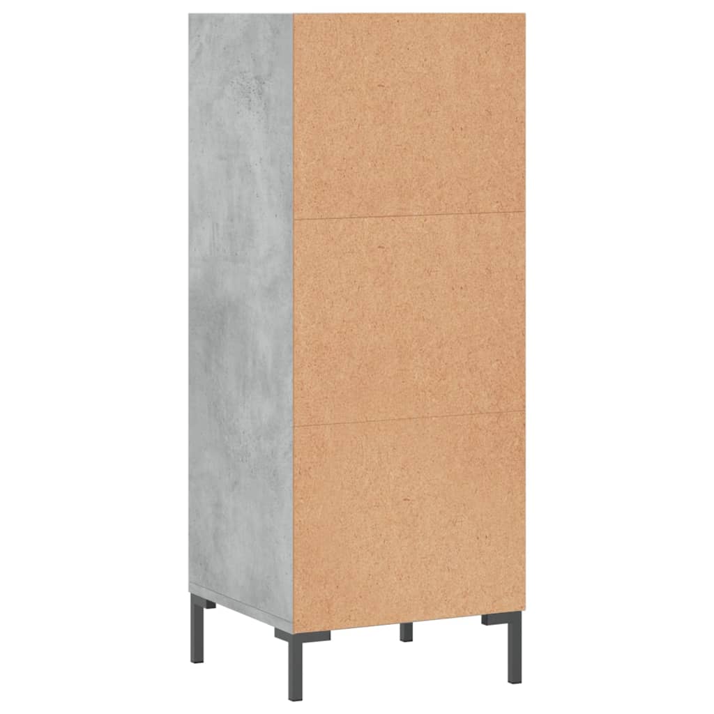 Komoda siva boja betona 34,5x32,5x90 cm od konstruiranog drva