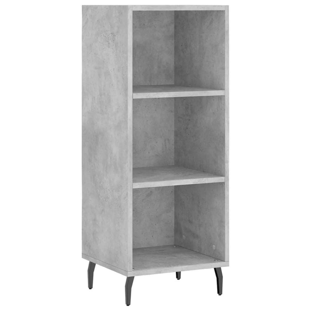 Komoda siva boja betona 34,5x32,5x90 cm od konstruiranog drva