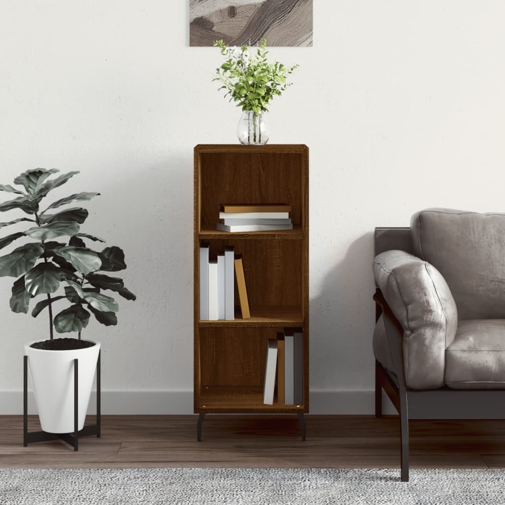 Komoda boja smeđeg hrasta 34,5x32,5x90 cm od konstruiranog drva