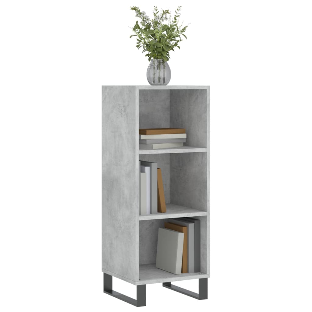 Komoda siva boja betona 34,5x32,5x90 cm od konstruiranog drva