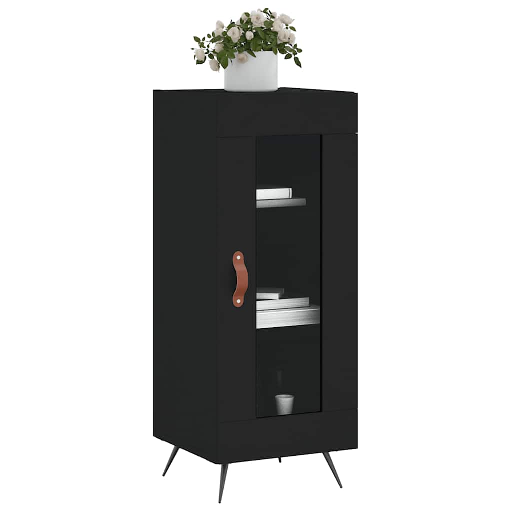 Komoda crna 34,5 x 34 x 90 cm od konstruiranog drva