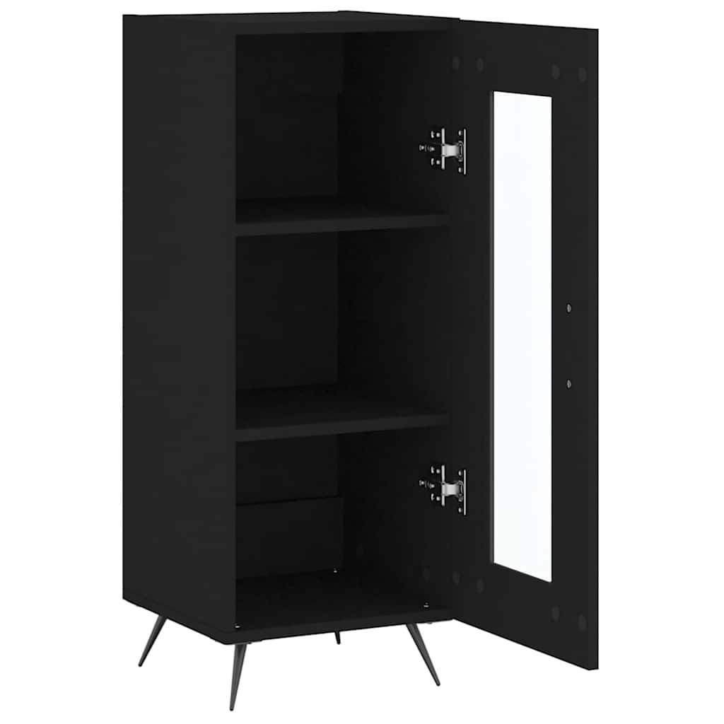Komoda crna 34,5 x 34 x 90 cm od konstruiranog drva