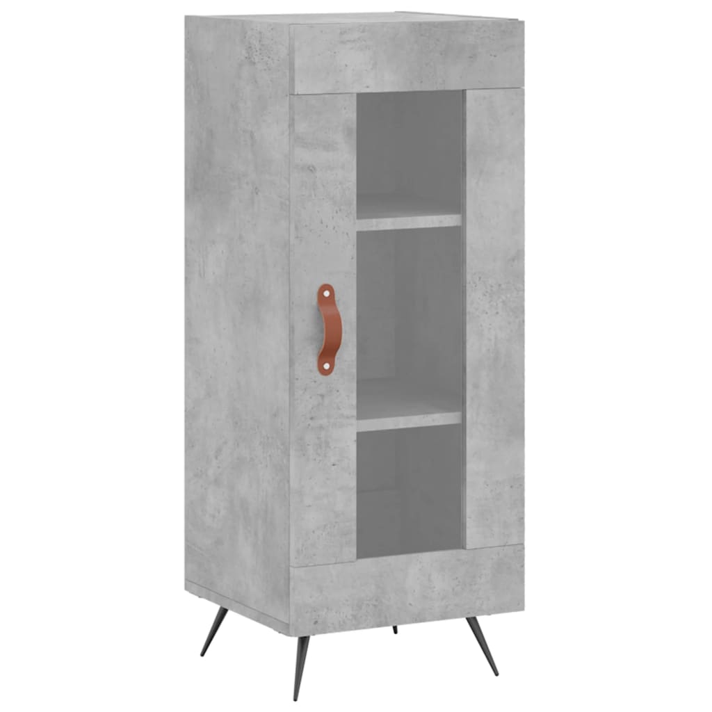Komoda siva boja betona 34,5x34x90 cm od konstruiranog drva