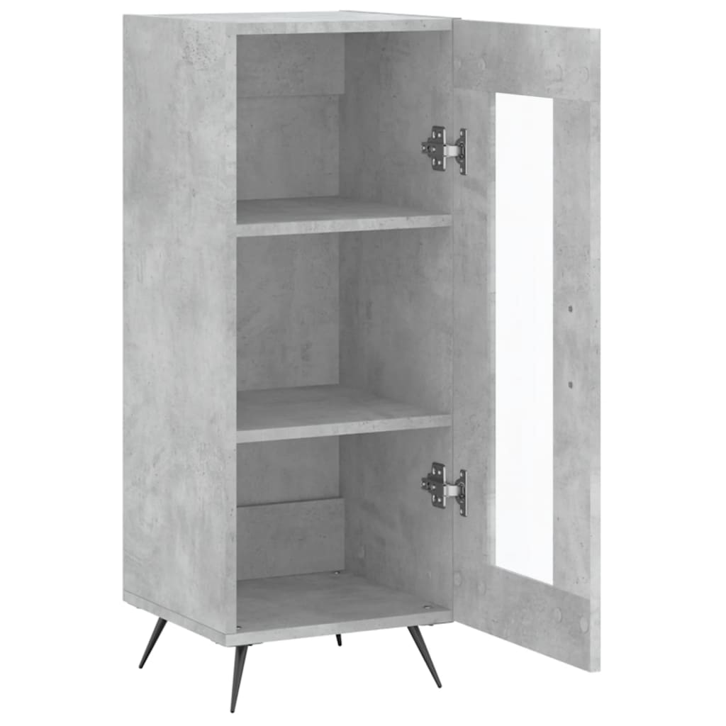 Komoda siva boja betona 34,5x34x90 cm od konstruiranog drva