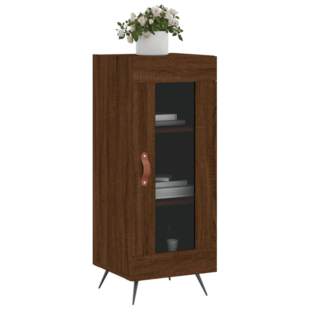 Komoda boja smeđeg hrasta 34,5 x 34 x 90 cm konstruirano drvo