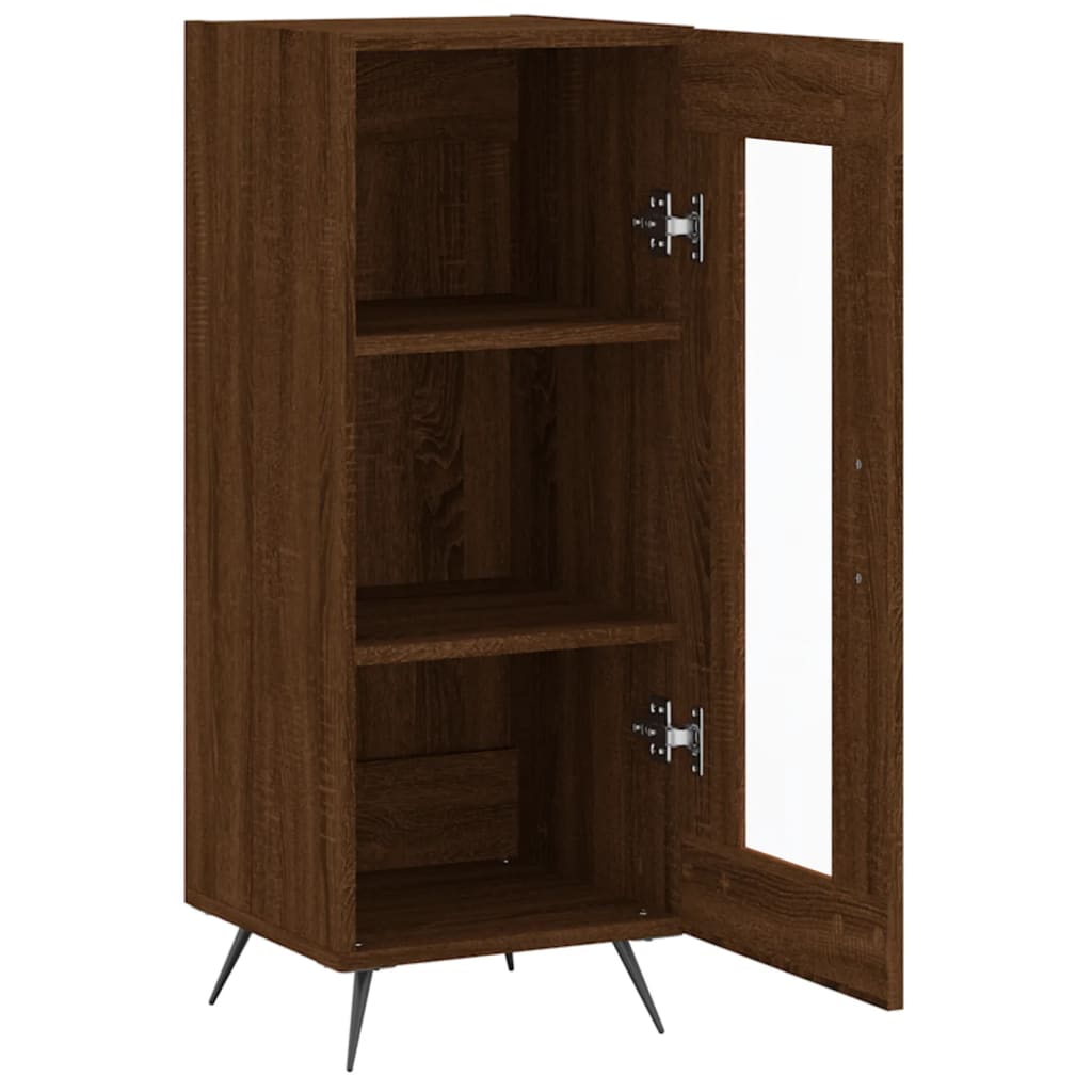 Komoda boja smeđeg hrasta 34,5 x 34 x 90 cm konstruirano drvo