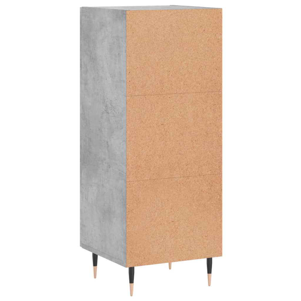 Komoda siva boja betona 34,5x34x90 cm od konstruiranog drva