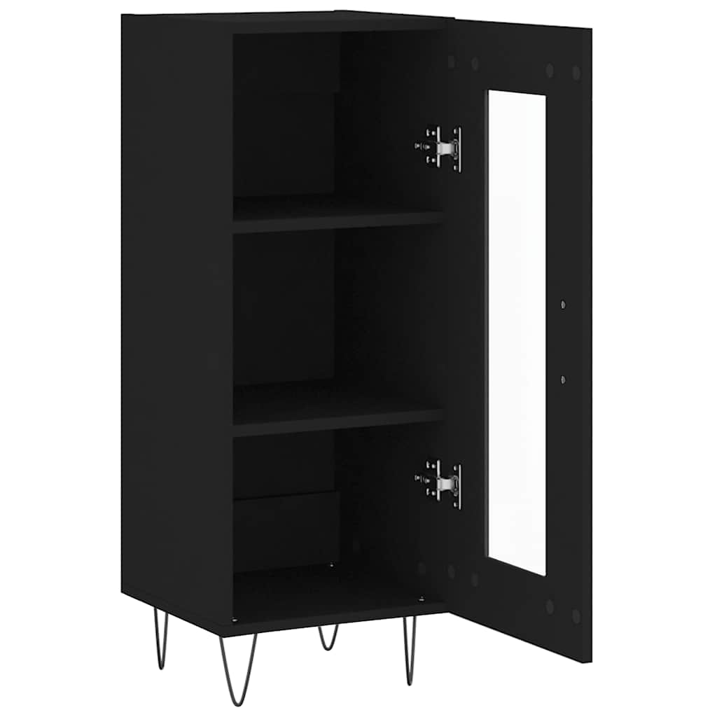 Komoda crna 34,5 x 34 x 90 cm od konstruiranog drva
