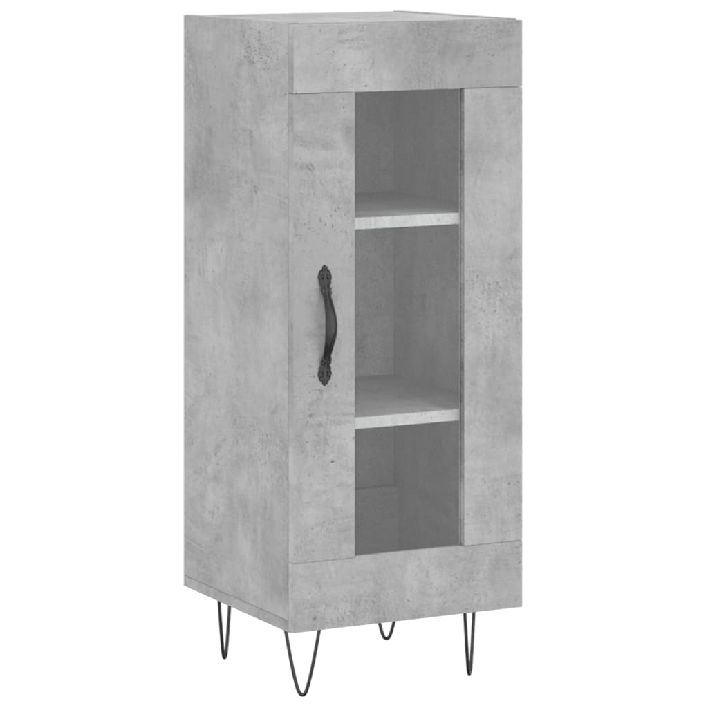 Komoda siva boja betona 34,5x34x90 cm od konstruiranog drva
