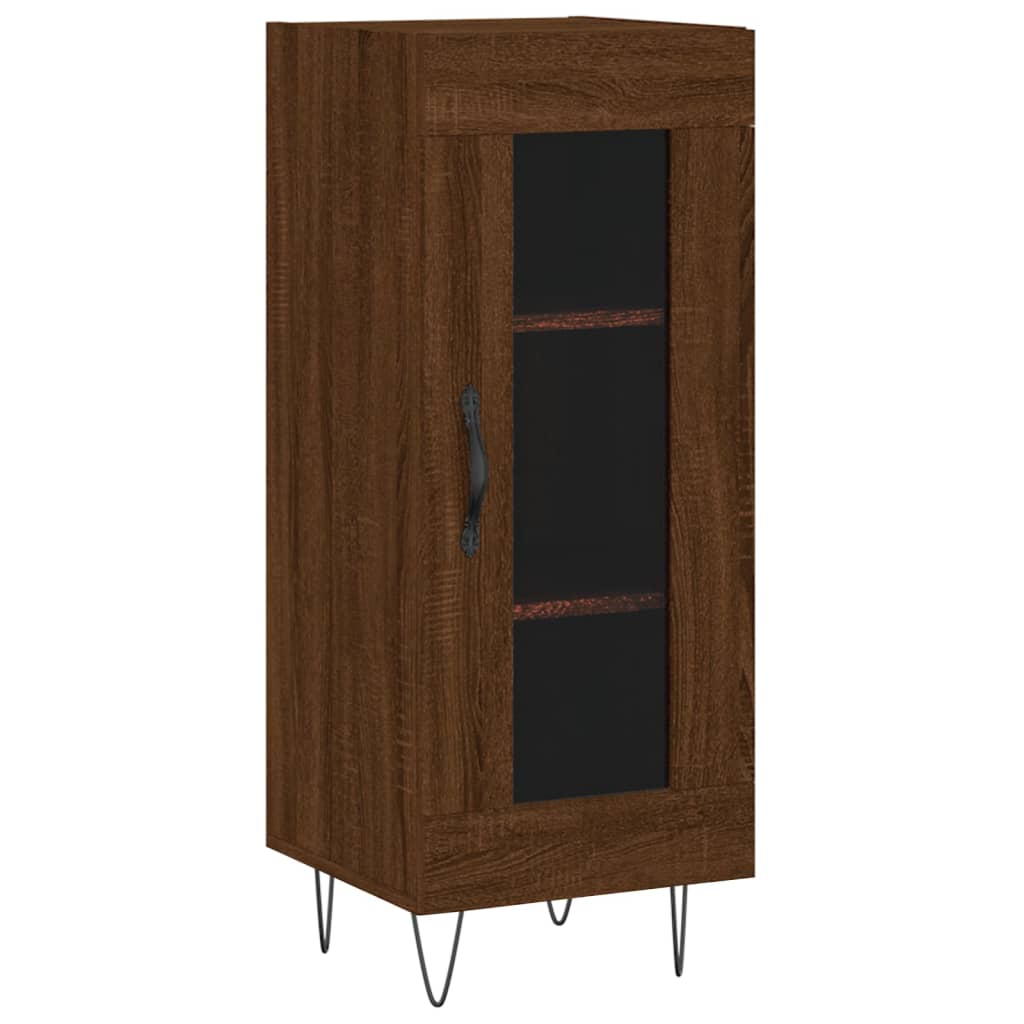 Komoda boja smeđeg hrasta 34,5 x 34 x 90 cm konstruirano drvo