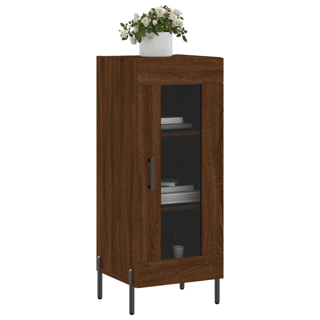 Komoda boja smeđeg hrasta 34,5 x 34 x 90 cm konstruirano drvo