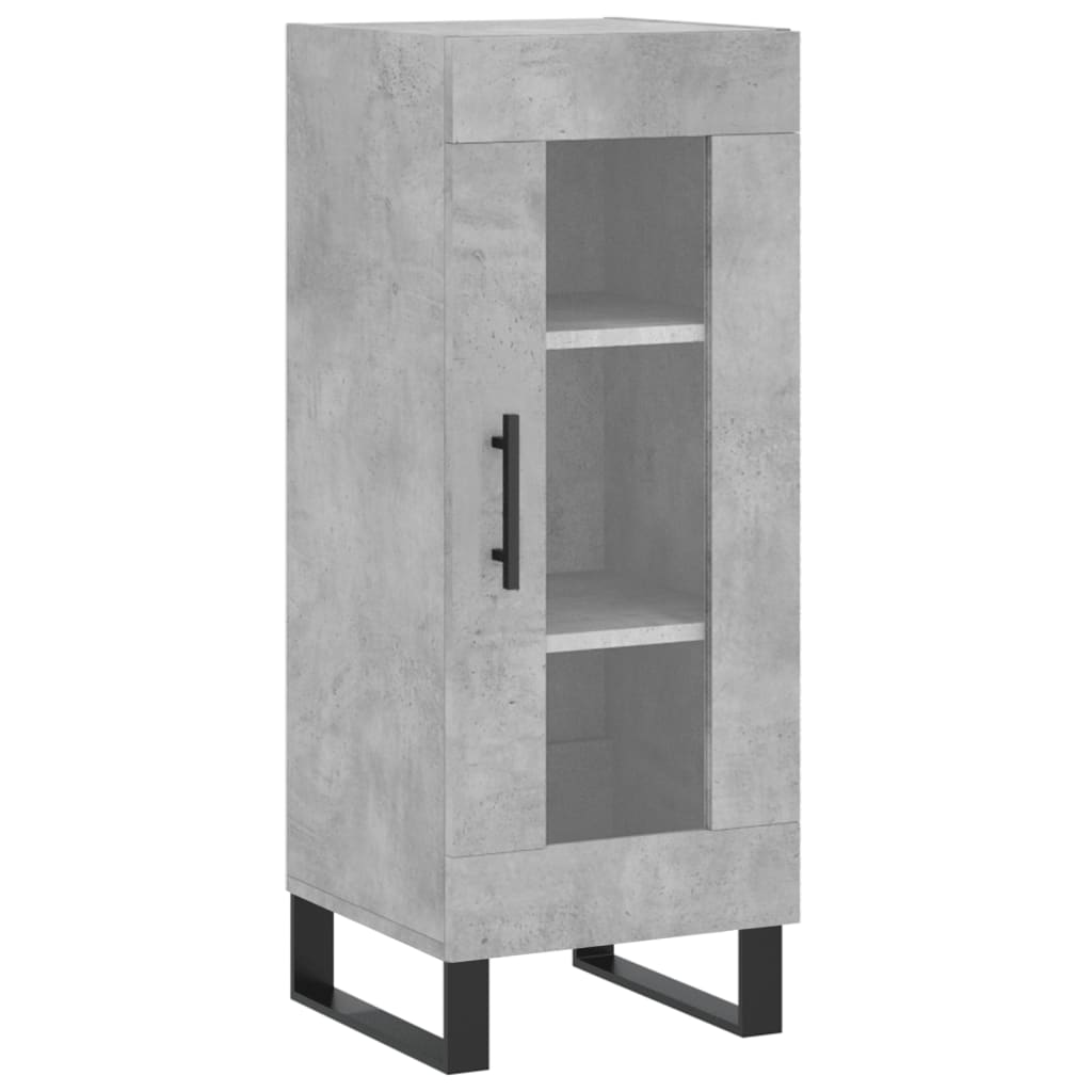 Komoda siva boja betona 34,5x34x90 cm od konstruiranog drva