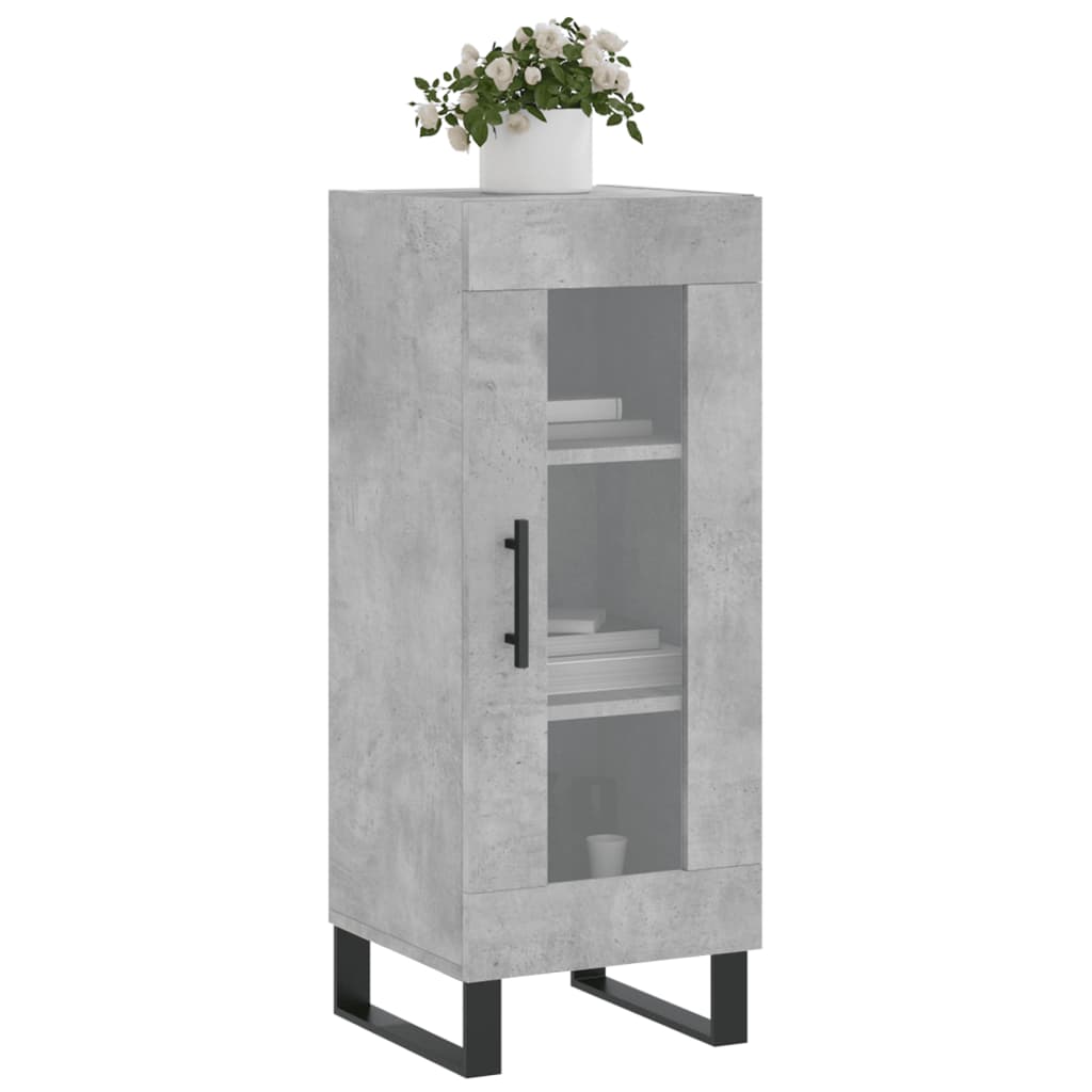 Komoda siva boja betona 34,5x34x90 cm od konstruiranog drva