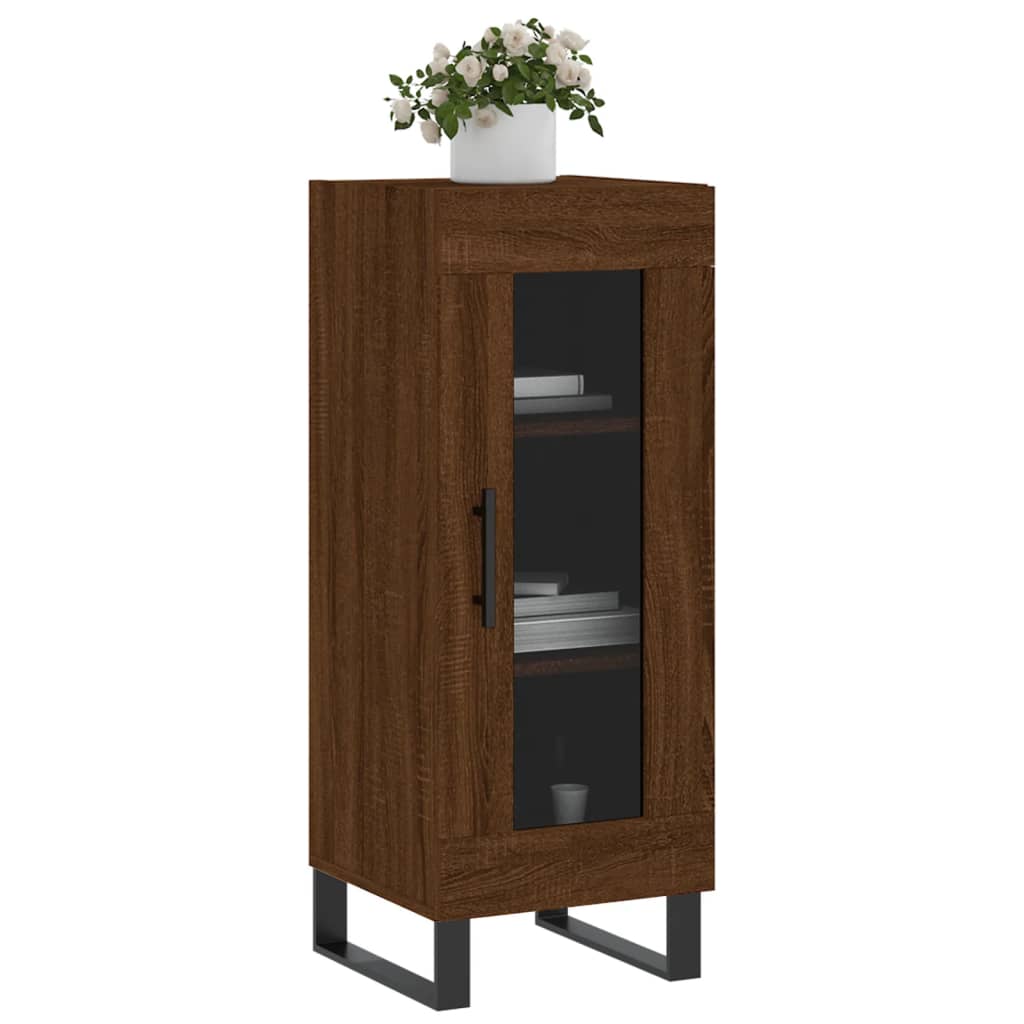 Komoda boja smeđeg hrasta 34,5 x 34 x 90 cm konstruirano drvo