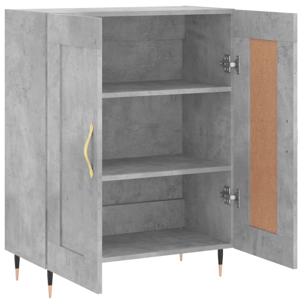 Komoda siva boja betona 69,5x34x90 cm od konstruiranog drva