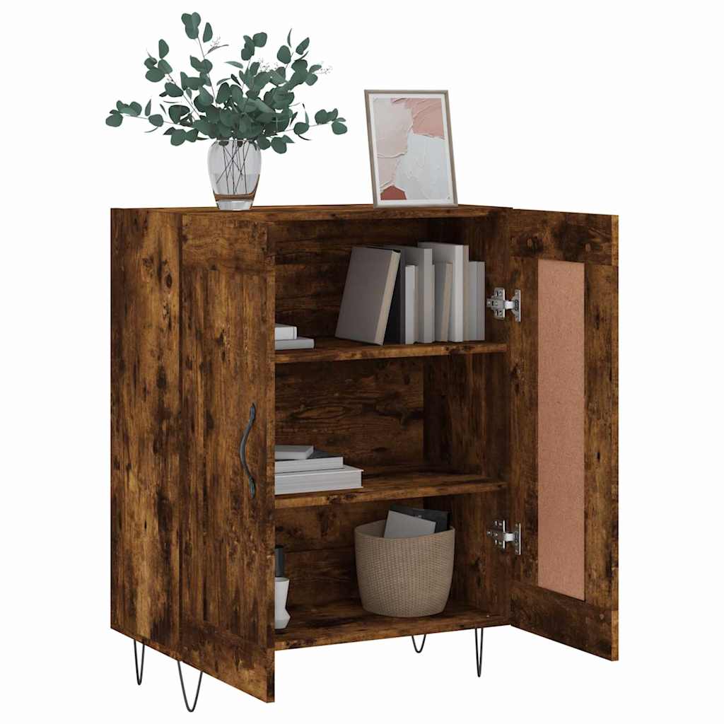 Komoda boja dimljenog hrasta 69,5x34x90 cm konstruirano drvo
