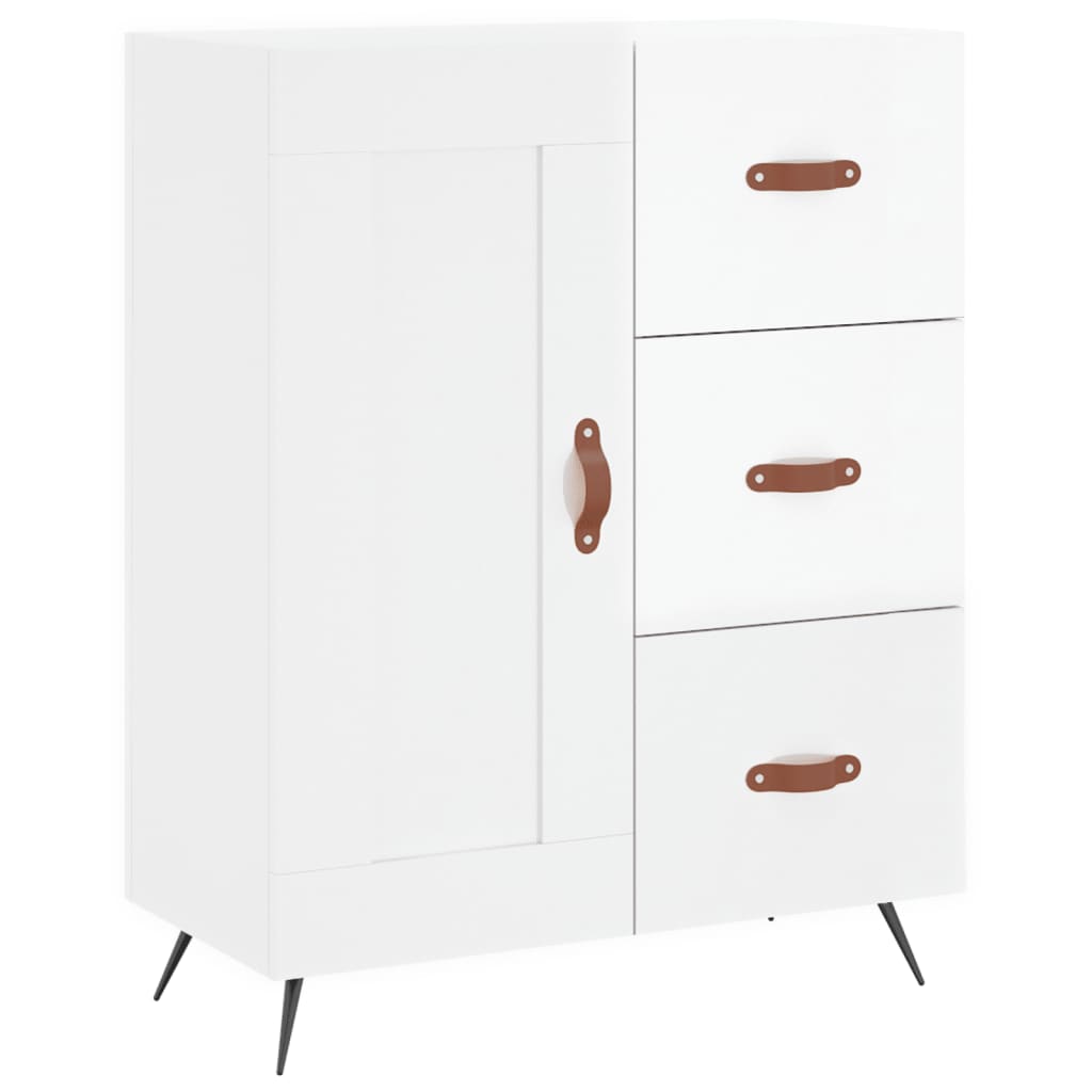 Komoda sjajna bijela 69,5x34x90 cm od konstruiranog drva