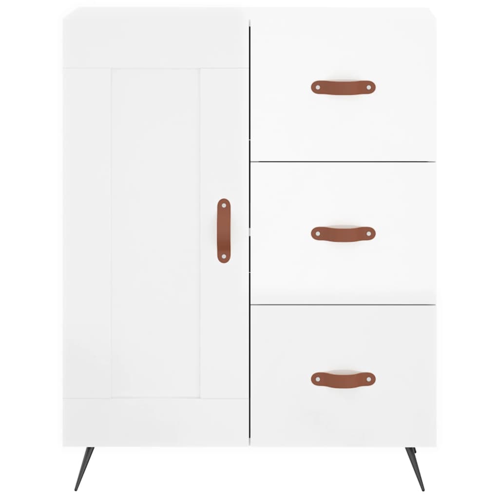 Komoda sjajna bijela 69,5x34x90 cm od konstruiranog drva