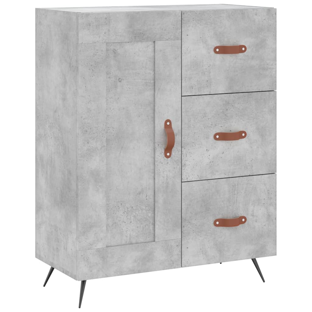 Komoda siva boja betona 69,5x34x90 cm od konstruiranog drva