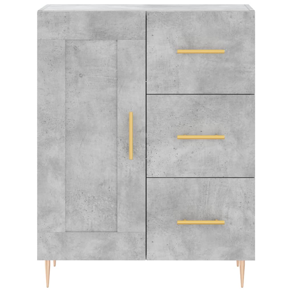 Komoda siva boja betona 69,5x34x90 cm od konstruiranog drva