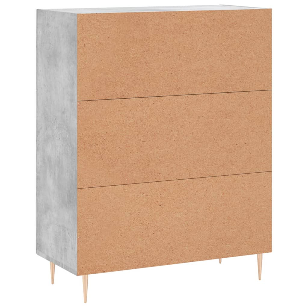 Komoda siva boja betona 69,5x34x90 cm od konstruiranog drva
