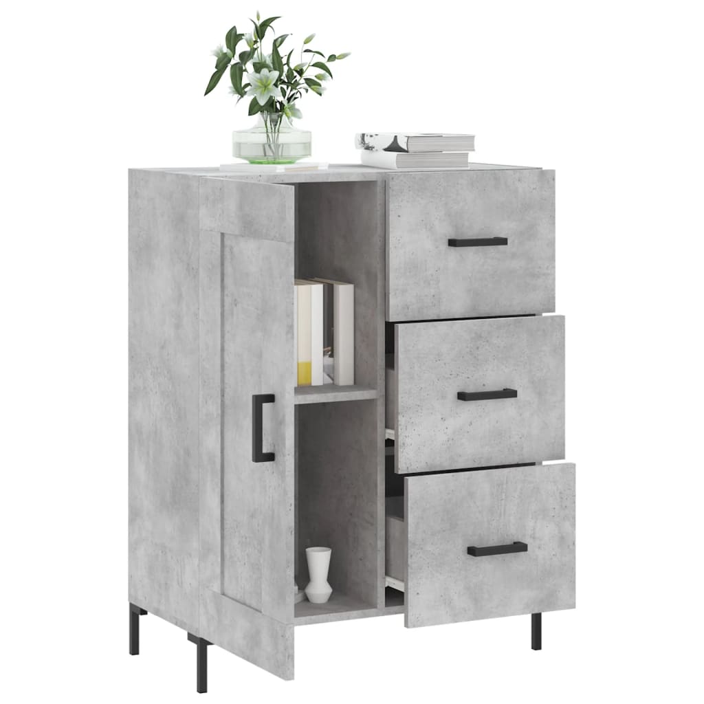 Komoda siva boja betona 69,5x34x90 cm od konstruiranog drva