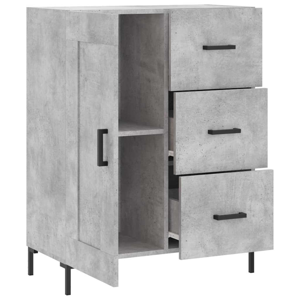 Komoda siva boja betona 69,5x34x90 cm od konstruiranog drva
