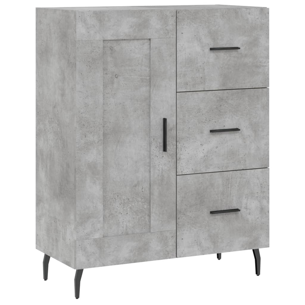 Komoda siva boja betona 69,5x34x90 cm od konstruiranog drva