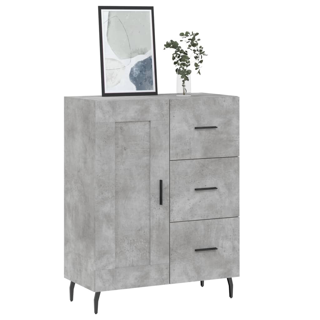Komoda siva boja betona 69,5x34x90 cm od konstruiranog drva