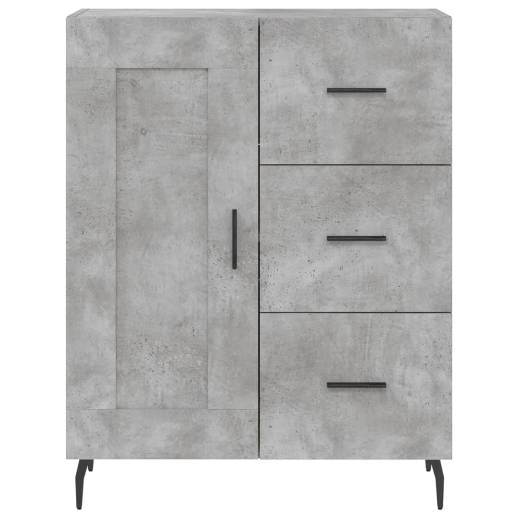 Komoda siva boja betona 69,5x34x90 cm od konstruiranog drva