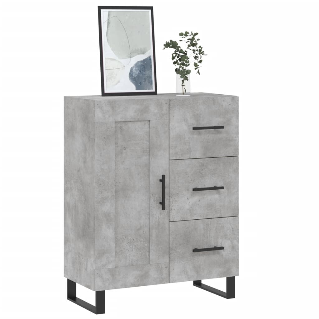 Komoda siva boja betona 69,5x34x90 cm od konstruiranog drva