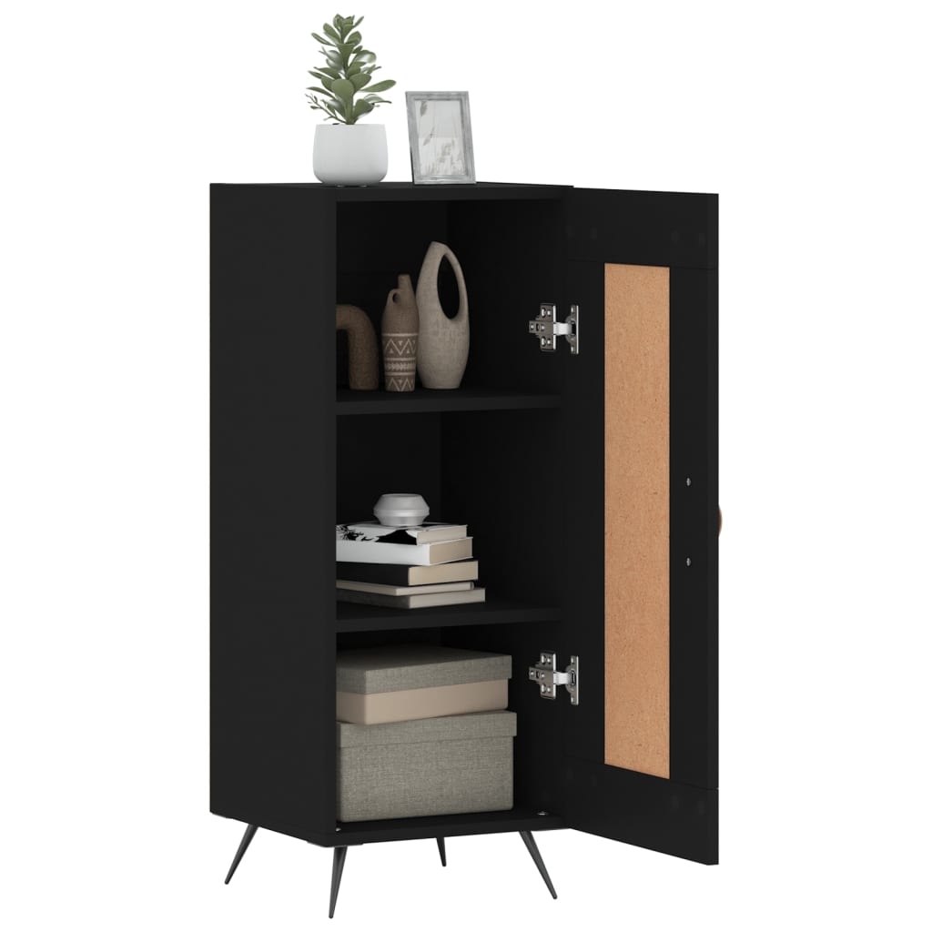 Komoda crna 34,5 x 34 x 90 cm od konstruiranog drva
