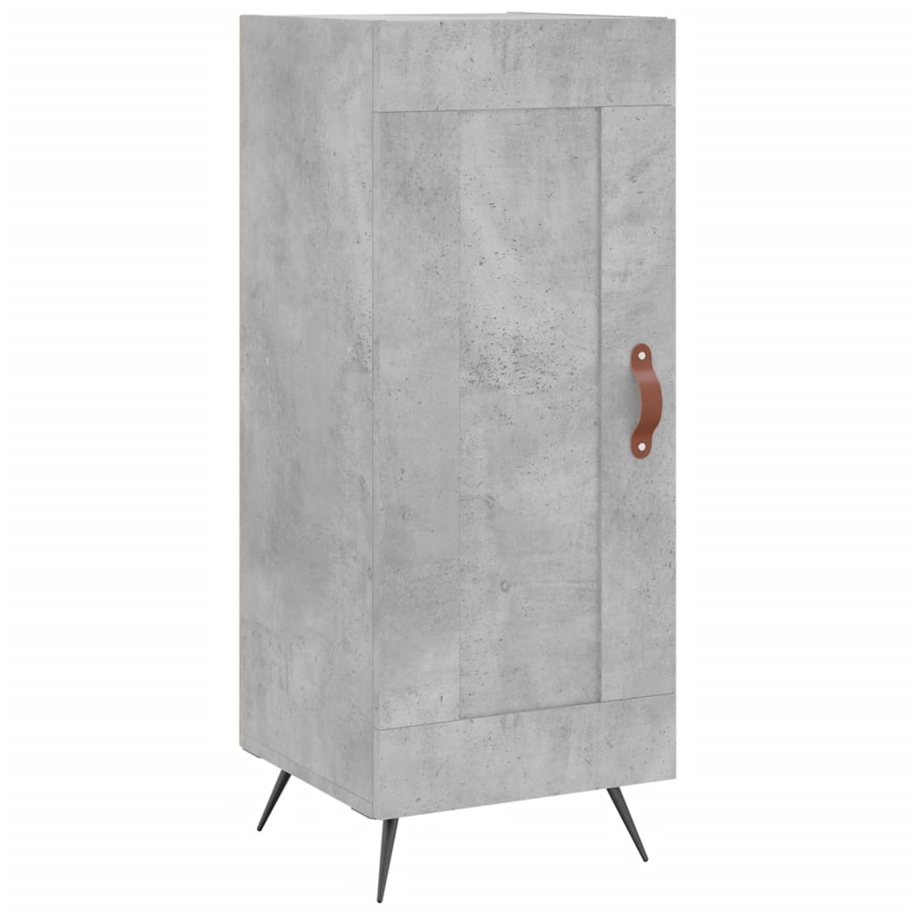 Komoda siva boja betona 34,5x34x90 cm od konstruiranog drva