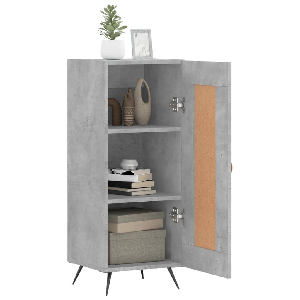 Komoda siva boja betona 34,5x34x90 cm od konstruiranog drva