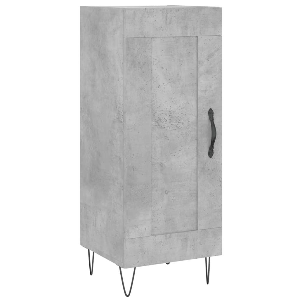 Komoda siva boja betona 34,5x34x90 cm od konstruiranog drva