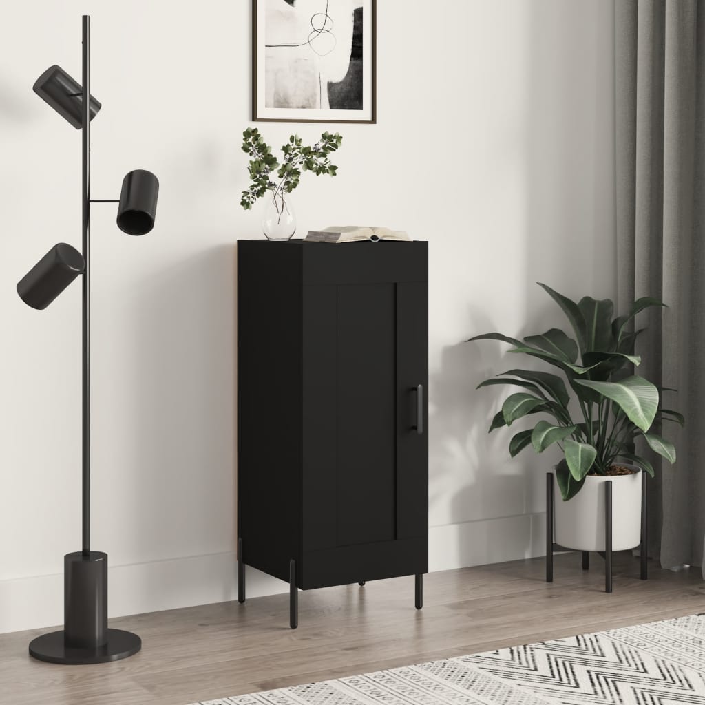 Komoda crna 34,5 x 34 x 90 cm od konstruiranog drva