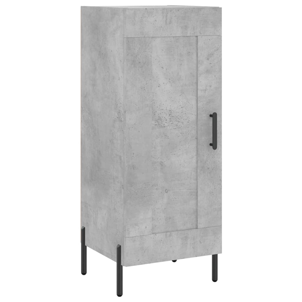 Komoda siva boja betona 34,5x34x90 cm od konstruiranog drva